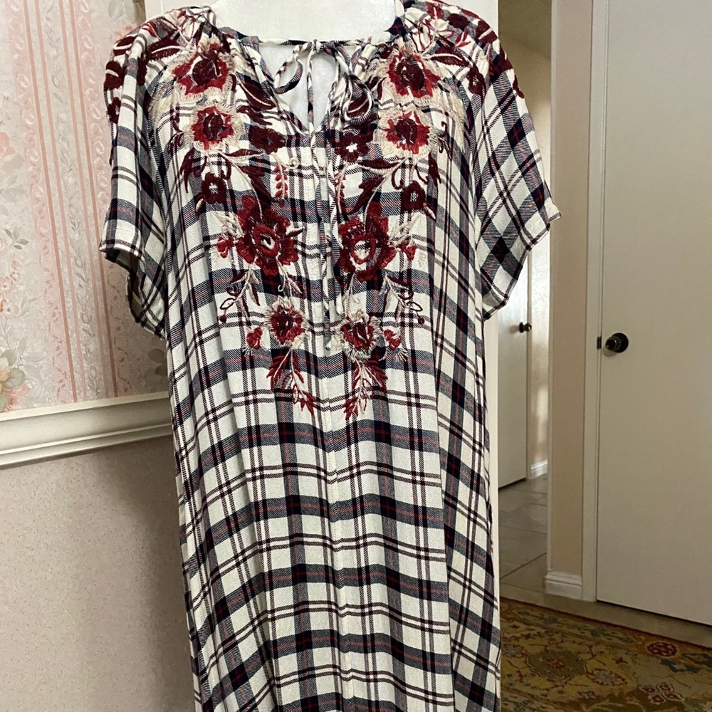 Johnny Was Cotton Flannel Dress M 1/17 list end